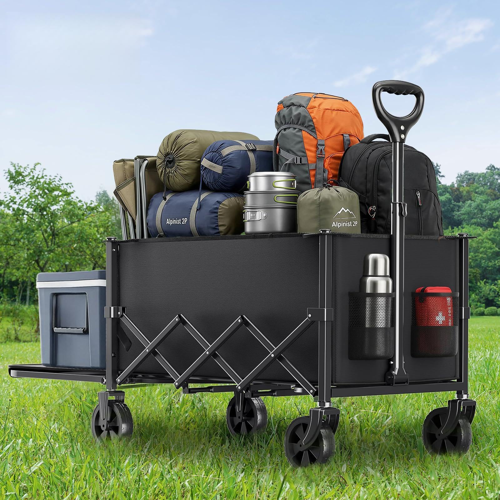 Amazon.co.jp: Elegear キャリーワゴン キャリーカート 140L 大容量 開